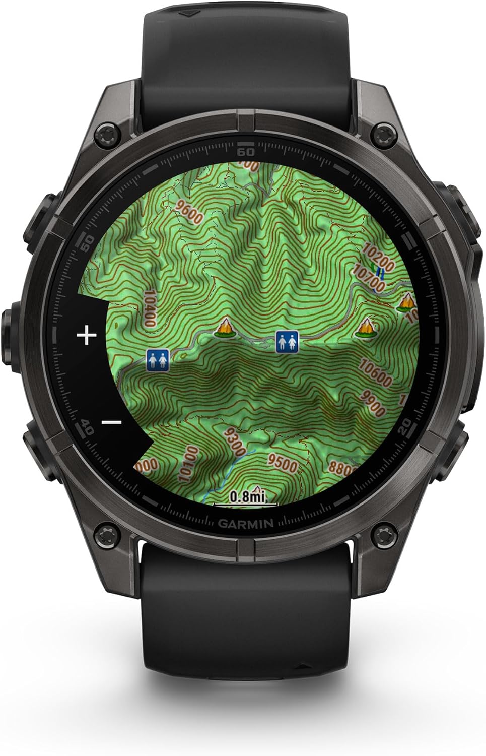 Умные часы Garmin Fenix 8 47мм AMOLED Sapphire, Carbon Gray Titanium with Black/Pebble Gray Silicone Band (010-02904-20)