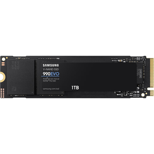 Твердотельный накопитель Samsung 990 EVO NVMe M.2 SSD 1TB, PCIe Gen 4x4 (MZ-V9E1T0B) Твердотельный накопитель Samsung 990 EVO NVMe M.2 SSD 1TB, PCIe Gen 4x4 (MZ-V9E1T0B)