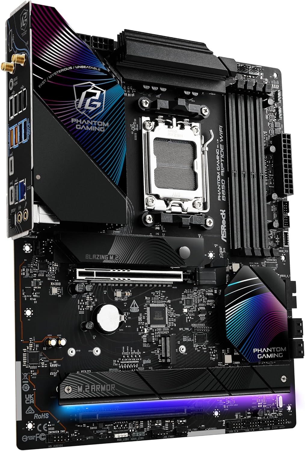 Материнская плата ASRock Phantom Gaming B850 Riptide WiFi (AMD Socket AM5 Ryzen 9000) Материнская плата ASRock Phantom Gaming B850 Riptide WiFi (AMD Socket AM5 Ryzen 9000)