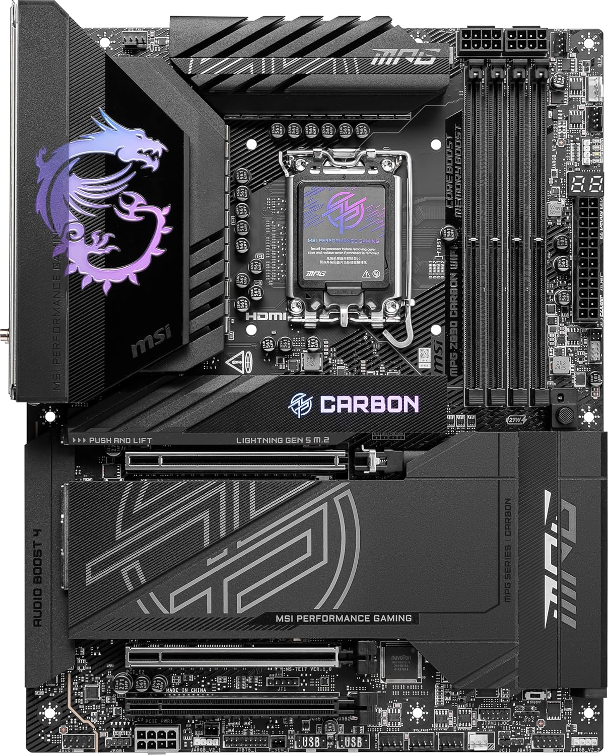 Материнская плата MSI MPG Z890 CARBON WIFI (LGA 1851, Ultra Processors Series 2) Материнская плата MSI MPG Z890 CARBON WIFI (LGA 1851, Ultra Processors Series 2)
