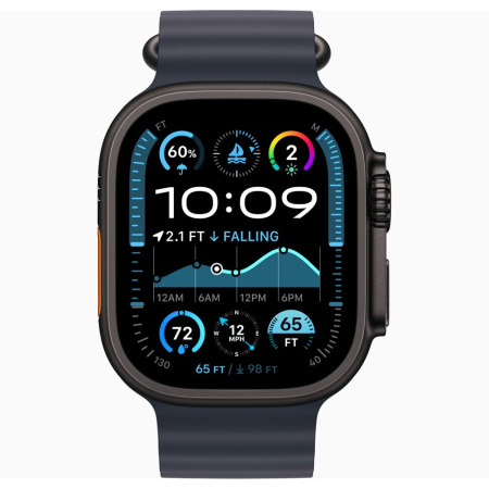 Часы Apple Watch Ultra 2 49mm Black Titanium Case with Black with Navy Ocean Band