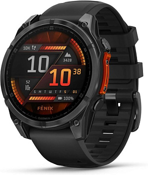 Умные часы Garmin Fenix 8 47мм AMOLED Slate Gray with Black Silicone Band (010-02904-00)
