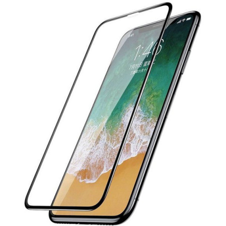 Стекло Baseus 0.3mm Silk-screen All-screen Tempered Glass Film для iPhone X/XR/XS Black