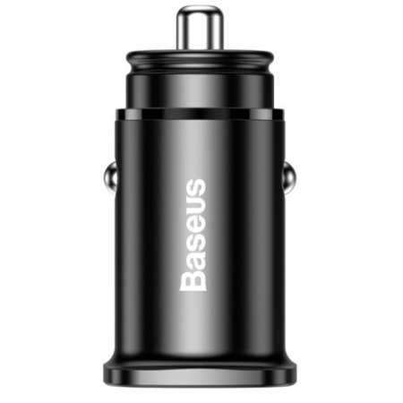 Автомобильное зарядное устройство Baseus Square Metal 30W PPS USB + Type C Quick Charge 4.0 (CCALL-AS01) (Черный)