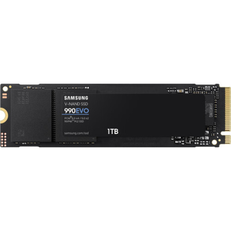 Твердотельный накопитель Samsung 990 EVO NVMe M.2 SSD 1TB, PCIe Gen 4x4 (MZ-V9E1T0B)