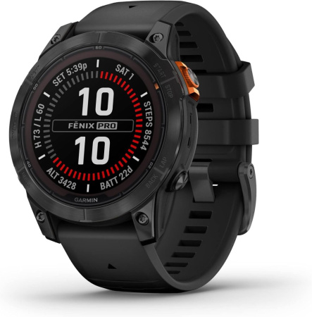 Умные часы Garmin Fenix 7 Pro Solar Edition Slate Gray with Black Band (010-02777-00)