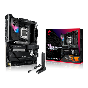 Материнская плата ASUS ROG STRIX X870E-E GAMING WIFI (AM5, PCIe 5.0x16,  ASUS Aura Sync)