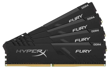 Оперативная память HyperX Fury 64 ГБ (16 ГБ x 4) DDR4 3200 МГц CL16 (HX432C16FB3K4/64)
