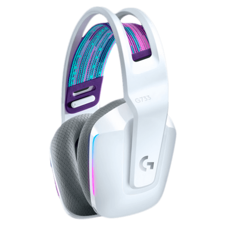 Беспроводные наушники Logitech G733 Lightspeed Wireless RGB Gaming Headset White (981-000885)