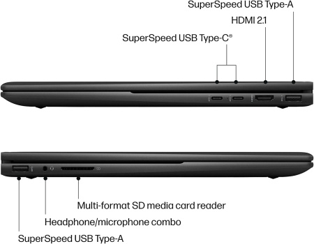 Ноутбук HP ENVY x360 15-ey0013 (AMD Ryzen 7 5625U 2.3GHz/15.6"/1920x1080/32Gb/1TB SSD/AMD Radeon Graphics/Windows 11 Home)