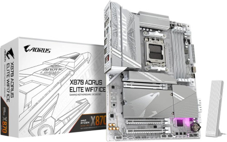 Материнская плата GIGABYTE X870 AORUS ELITE WF7 ICE (AM5,PCIe 5.0)