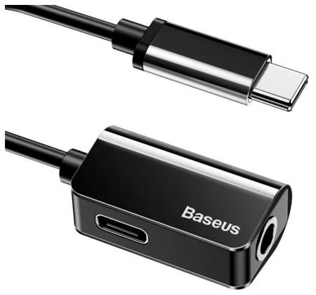 Переходник Baseus USB Type-C - USB Type-C/jack 3.5mm (L45) (CATL45-01) (Черный)