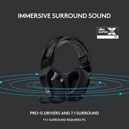 Беспроводные наушники Logitech G733 Lightspeed Wireless RGB Gaming Headset Black (981-000866)