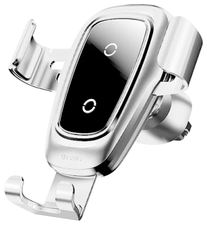 Автомобильный держатель с беспроводной зарядкой Baseus Metal Wireless Charger Gravity Car Mount (WXYL-B0S) (Серебристый)