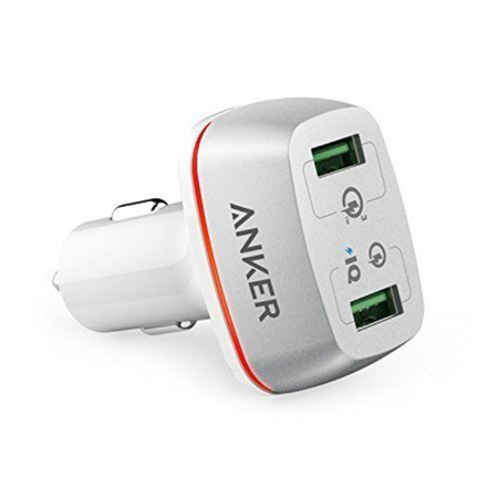 Автомобильное зарядное устройство Anker PowerDrive 2 Qiuck Charge 3.0 2 USB (Белый)