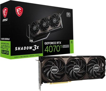 Видеокарта MSI GeForce RTX 4070 Ti SUPER SHADOW 3X OC