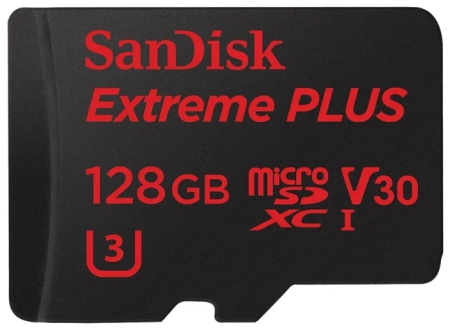 Карта памяти SanDisk Extreme PLUS microSDXC Class 10 UHS Class 3 V30 95MB/s 128GB