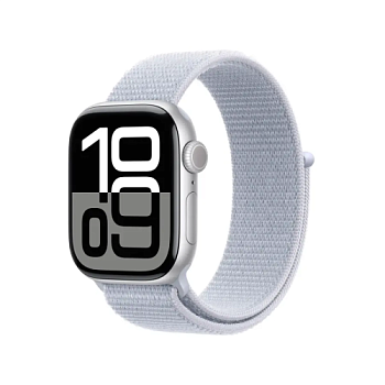 Часы Apple Watch Series 10 42mm Aluminium Case Silver with Blue Cloud Sport Loop (MWWD3)