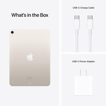 Планшет Apple iPad Air 10.9 (2022) M1 256GB Wi-Fi, Starlight (MM9P3)