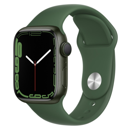 Часы Apple Watch Series 7 GPS 41mm Aluminum Case with Sport Band (Зеленый / Зеленый клевер) MKN03