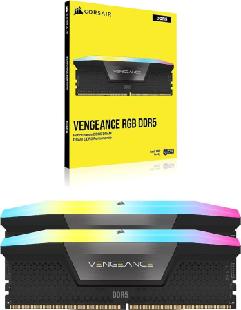 Оперативная память Corsair Vengeance RGB (2x32Gb) 64Gb DDR5 6000MHz (CMH64GX5M2N6000C30)