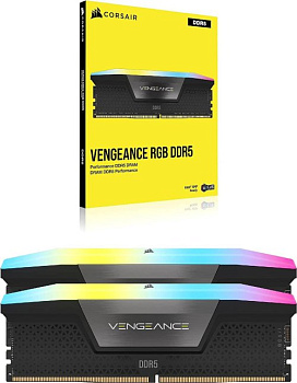 Оперативная память CORSAIR Vengeance RGB 32GB (2 x 16GB) DDR5 6400 (CMH32GX5M2N6400C36)