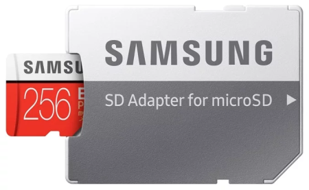 Карта памяти Samsung microSDXC EVO Plus 100MB/s 256Gb + SD adapter