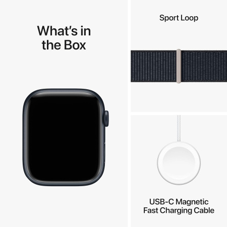 Часы Apple Watch Series 9 45mm Aluminum Midnight Sport Loop MR9C3