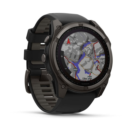 Умные часы Garmin Fenix 8 51мм Solar Sapphire Titanium Carbon Gray (010-02907-11)