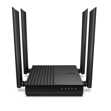 Wi-Fi роутер TP-LINK ARCHER C64 TP-Link AC1200 Dual-Band Gigabit Wi-Fi Router, 4×Gbps LAN Ports, with MU-MIMO, черный