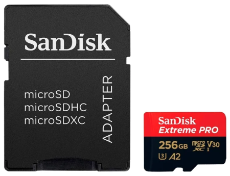Карта памяти SanDisk Extreme Pro microSDXC Class 10 UHS Class 3 V30 A2 170MB/s 256GB + SD adapter