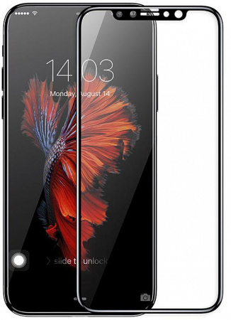 Защитное стекло Baseus Tempered Glass Film (SGAPIPHX-KE01) для iPhone X (Black)