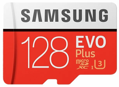 Карта памяти Samsung microSDXC EVO Plus 100MB/s 128Gb + SD adapter