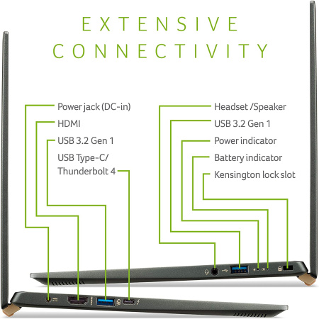 Ноутбук Acer Swift 5 SF514-55TA-74EC (Intel Core i7 1165G7 2800 MHz/14"/1920x1080/16GB/1TB SSD/Intel Iris Xe Graphics/Wi-Fi/Bluetooth/Windows 10 Home)